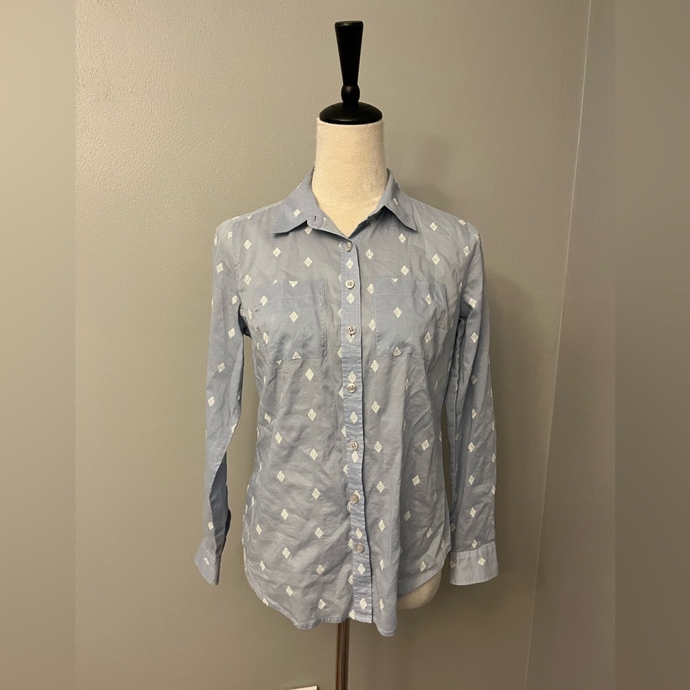 LOFT The Softened Shirt Button Down Shirt - Size Small Petite